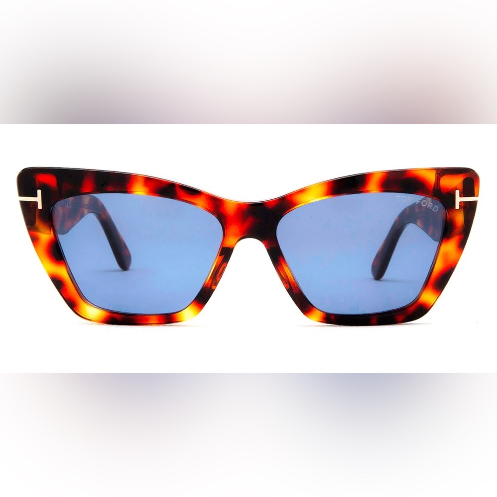 NEW FT0871/S 55V TOM FORD WYATT TF871 55V WOMEN HAVANA BLUE CAT EYE SUNGLASSES - Picture 3 of 10